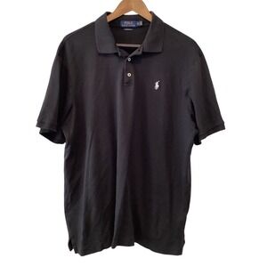 SALE Polo Ralph Lauren Mens Classic Fit Short Sleeve Golf Polo Shirt Black XL